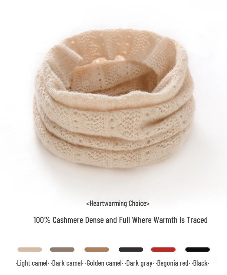 Unisex 100% Cashmere Neck Warmer: Soft, Warm, Versatile, Windproof Knitted Pullover Snood for Cervical Spine Protection