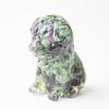 Resin Craft Pet Statue With Genuine Water Crystal For Modern Living Room Accent
