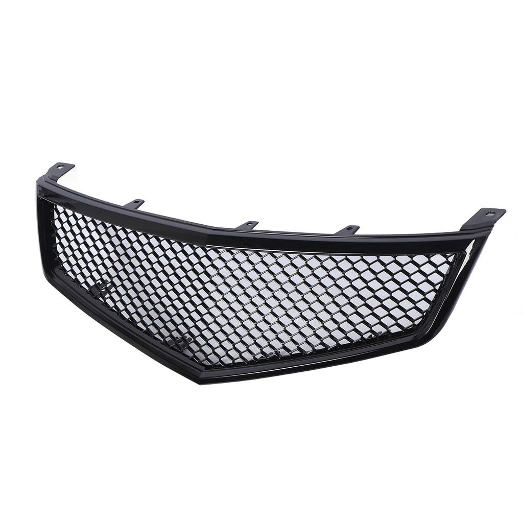 Gloss Black Mesh Front Bumper Grille Grills Protective Sporty Look For TSX 2006 To 2008