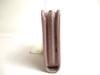 Authentic LOEWE Wine Red Purple Leather Silver H/W Round Zip Coin Purse #a529  Open box