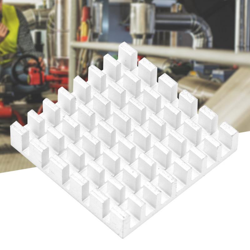 10PCS Aluminum Heatsink Cooling Fin 25/×25/×5mm Circuit Board Cooling Fin HeatSink Cooler Chip Heat Sink for CPU Electronic Chip Router White