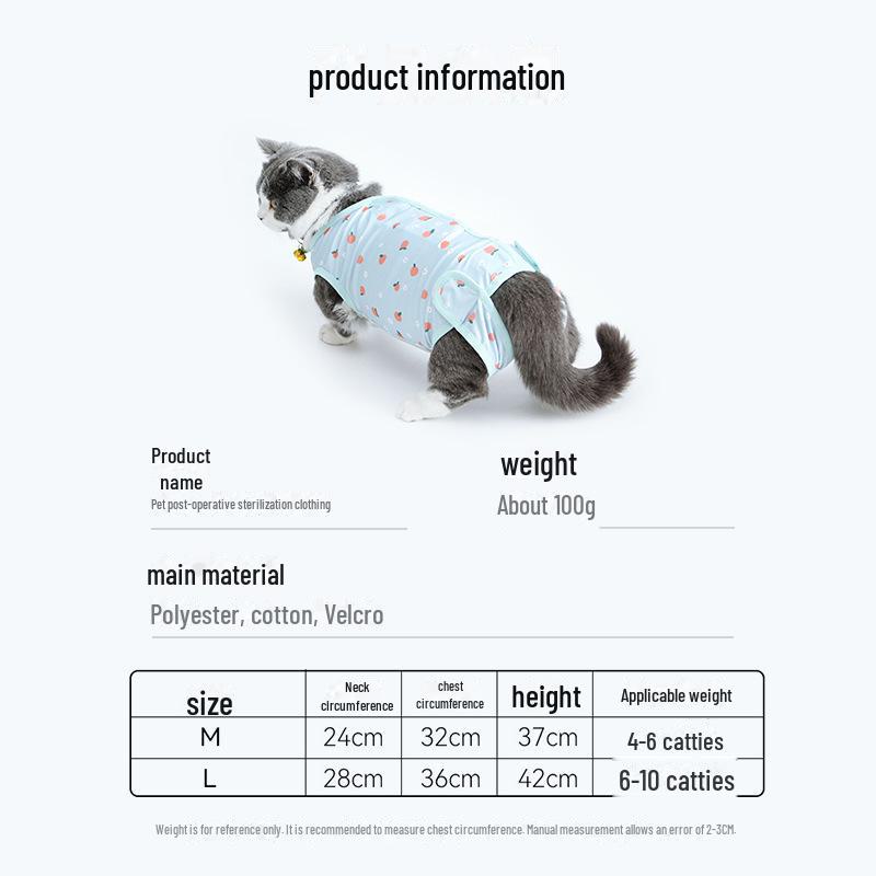 Breathable Post-Surgery Cat Suit: Anti-Licking, Hair Loss Prevention & Weaning Aid for Female Cats