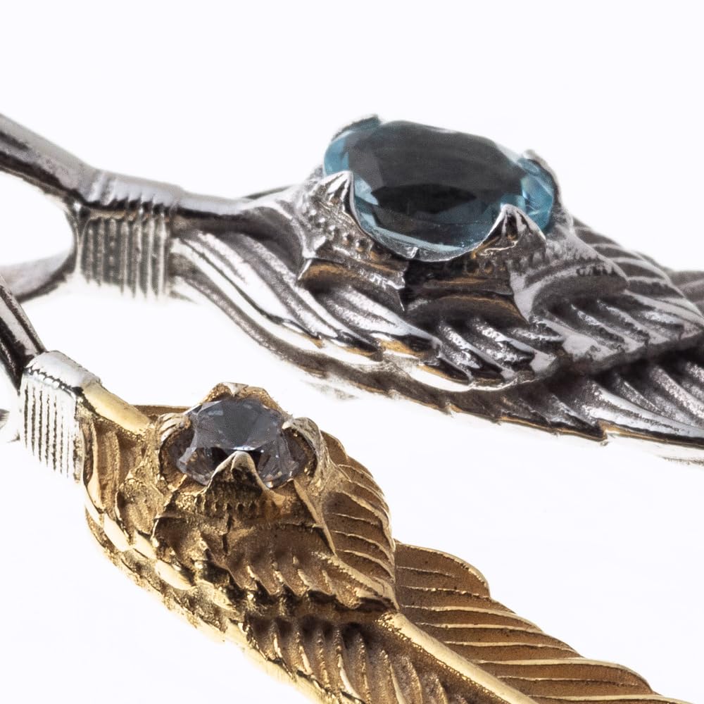 Artemis Classic Phoenix Double Feather Pendant with 50cm Multi-Design Chain (ACP0375) - Men's Silver Accessory, Brand Name Jewelry, 925 Sterling