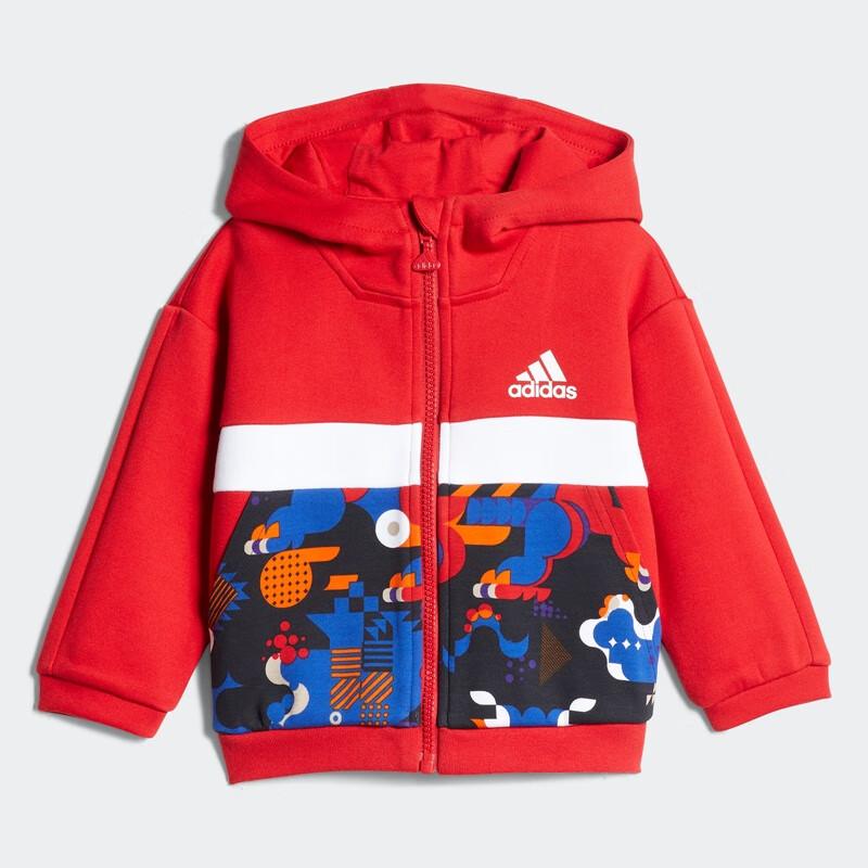 adidas Casual Sports Suit Kids Hooded Long Sleeve Jacket And Pants Kids Suit GP0561
