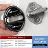 -4PCS Car Door Lock Cover For BMW 3 5 Series G60 G20 G11 G22 G23 G26 i3 i4 X1 U11 Stainless Steel Door Lock Protective Stickers cwdf40 ushm3