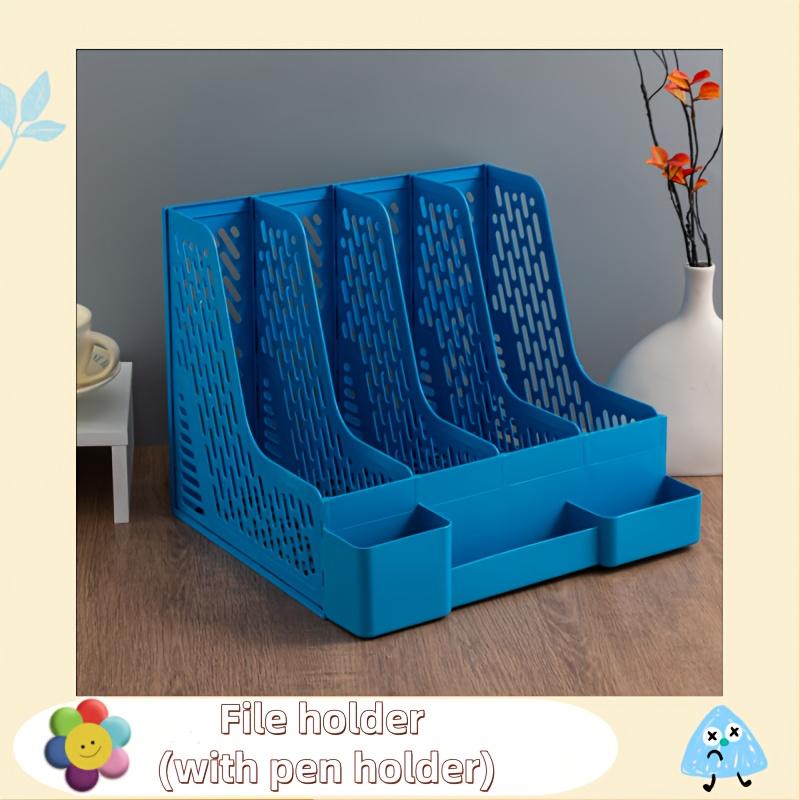 Multi-Layer A4 Document Holder Rack PP Material Desk Organizer with Storage Box and Bookshelf for Office Supplies File Rack 3540₽