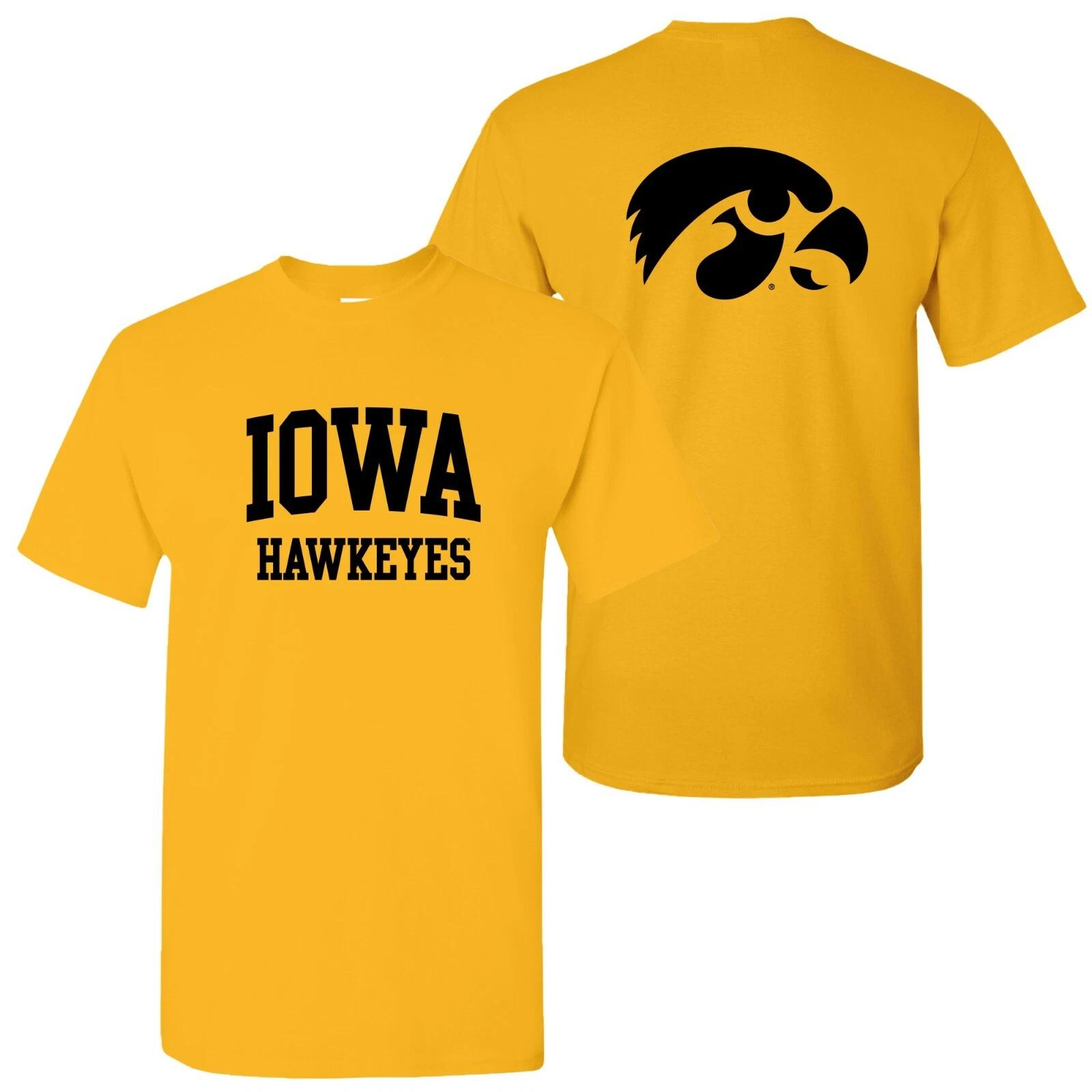 Iowa Hawkeyes Front and Back Print T-Shirt - Gold 2XL