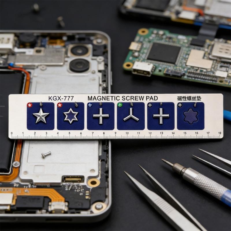 Magnetic Repair Pad 1.2mm Thickness Mat for Efficient Electronics Maintenance Secure Screw Storage Measurement Tool