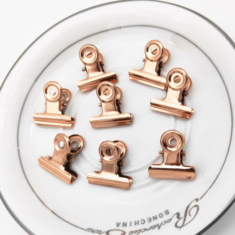 

31mm Rose Gold Round Iron Clips - Small Stationery Money Clips 31mm, Rose Gold, Bag (500 pcs/bag) розового золота