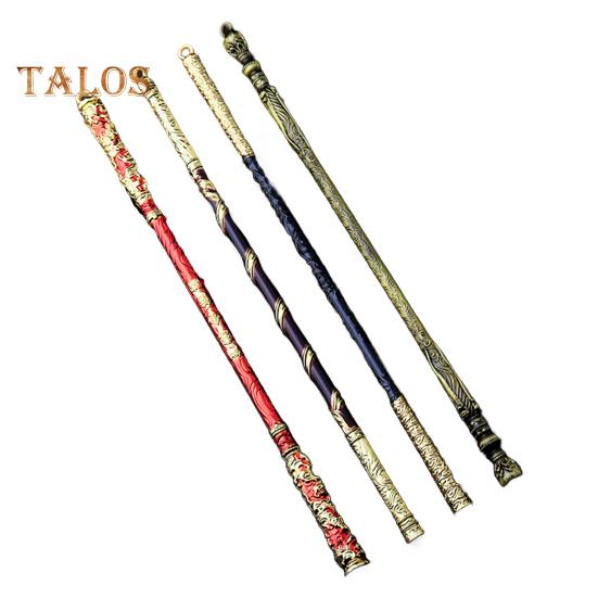 4 Teile/satz Wukong Goldene Knüppel Rake Staff Kit Geschnitzte Reise in den Westen Charakter Waffe Ruyi Jingu Bang Monkey King Bar Golden Hoop Stick Modell