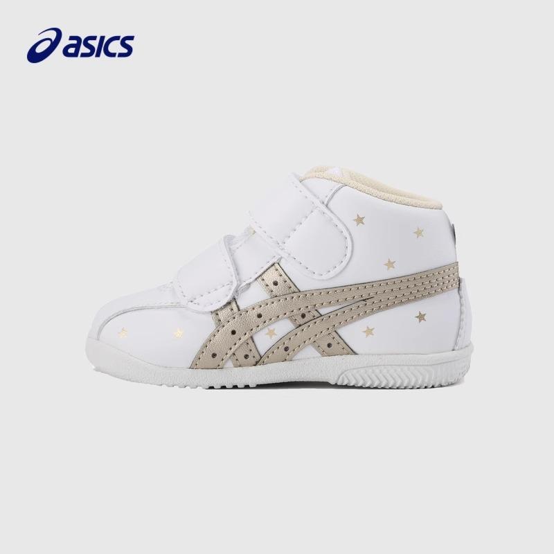Asics Velcro Growth Support Soft Sole Comfortable Fit Skin-Friendly Lightweight Breathable Anti-Kick Wear-Resistant Mid-Top Walking Shoes 1144A223-102