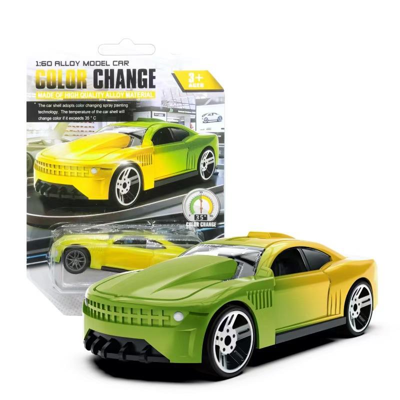 Magic Color Changing Racing Car Model 1:64 Temperature Sensitive Inertia Pull Back Cars Toys Crash-Resistant Durable Boys Gift
