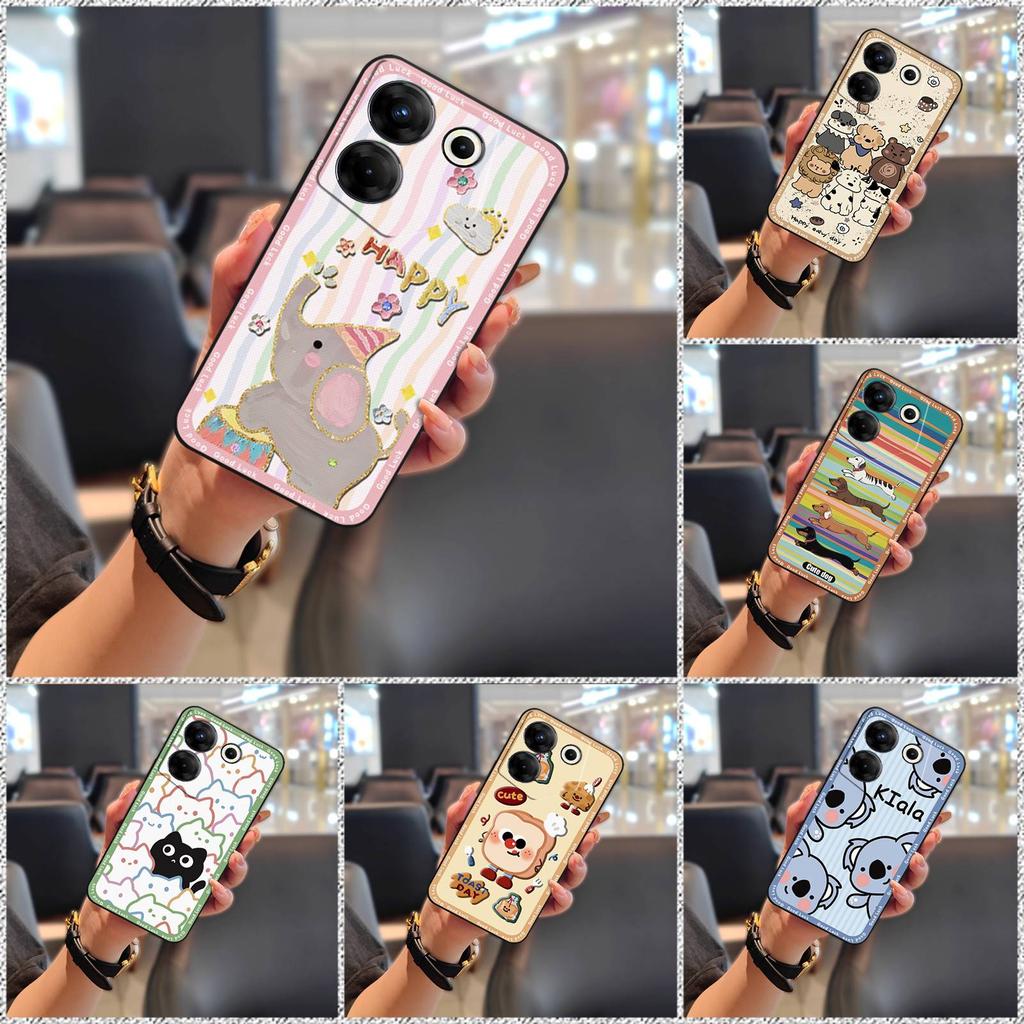TPU Shockproof Phone Case For Tecno Camon20 Pro 5G/CK8n Silicone Fashion Design Dirt-resistant Anti-knock Graffiti Cute