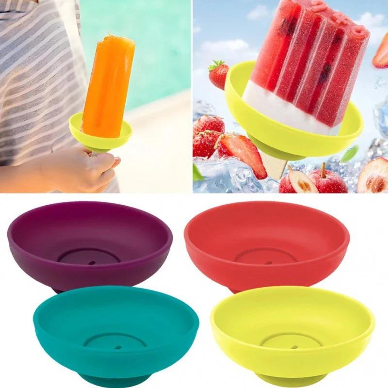 Silicone Drip - Proof Popsicle Holder Reusable Anti-Drip Ice Cream Holder Portable Popsicle Protector for Kids Ice Cream BJL008