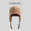 New Warm Lei Feng Hat Lamb Down Windproof Ear Protection Hat Coldproof Double Sided Wearable Pullover Cap Gift