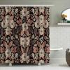 Vintage Floral Shower Curtain Botanical Pattern Bathroom Decor Rustic Farmhouse Backdrop Washable Fabric Wall Hanging
