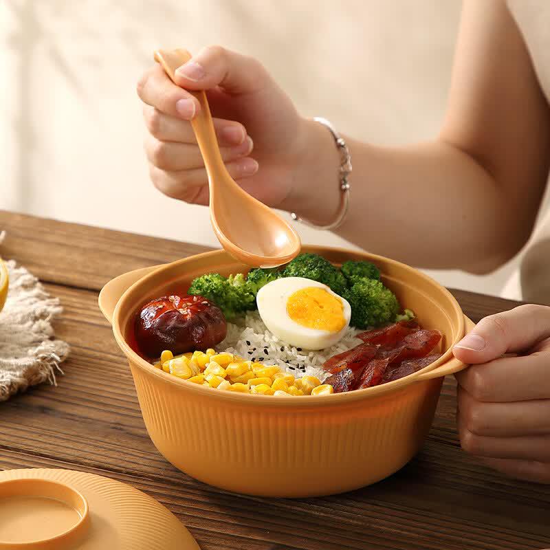 Bingyue PP Imitation Ceramic Noodle Bowl Set