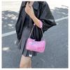 2023 Autumn Korean Style Girlish Heart Shoulder Bag: Niche Baguette Chain Design