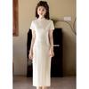 High-end girl cheongsam young, new Chinese summer elegant national style cheongsam long modified dress