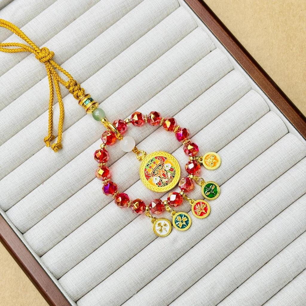 Pendentif de voiture Dieu de la richesse Lingyin Wulu de Hangzhou: Boulier Coloré pour Décoration de Véhicule Haut de Gamme, Symbolisant la Paix et la Fortune