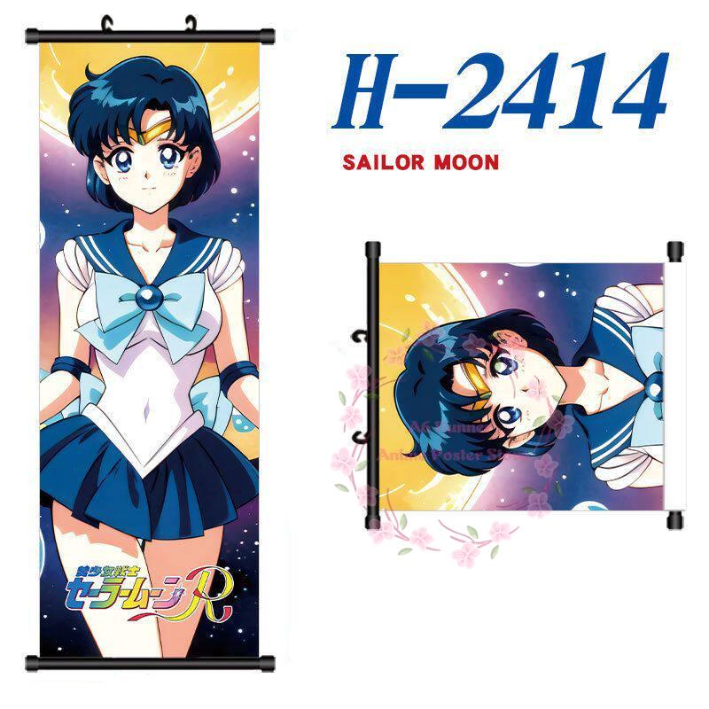 S-Sailor Anime Moon Canvas Scroll Hanging Painting Anime Peripheral Creative Diy Anime Exhibition Wall Painting Poster