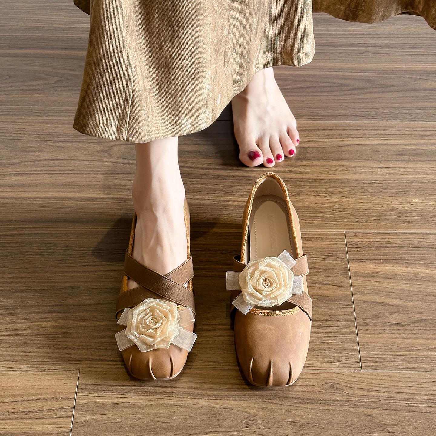 

Версия из овчины~ внутренняя высота увеличивается на 5 см французский сказочный ветер цветок балетки женские перекрестный ремешок пятачок одинарная обувь женская 39