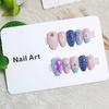 Cross-border wear nail summer ocean 3D three-dimensional almond wear nail fake nail Y2K nail art finished 30 pieces wholesale
