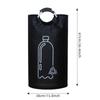 Large Capacity Empty Bottle Storage Basket With Aluminum Handle 82L Wastewater Bottle Collector Bag Folding Recycling Bin