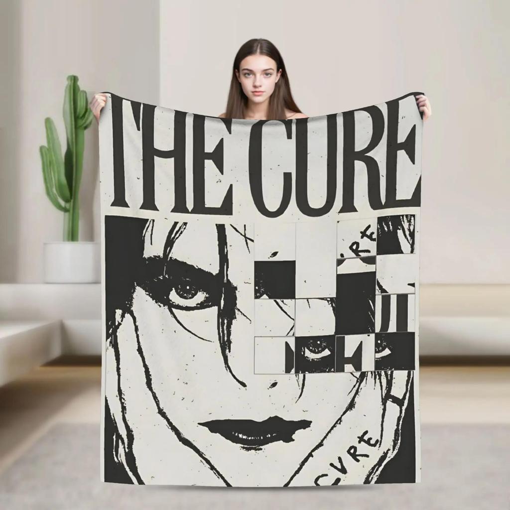 THE CURE Band Flannel Blanket Super Warm Throw for Home Decor Soft Fluffy Bedspread Sofa or Bed Cover