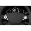 Matte Silver Front Steering Wheel Frame Cover 12pcs For Benz C-Class 2007-2010