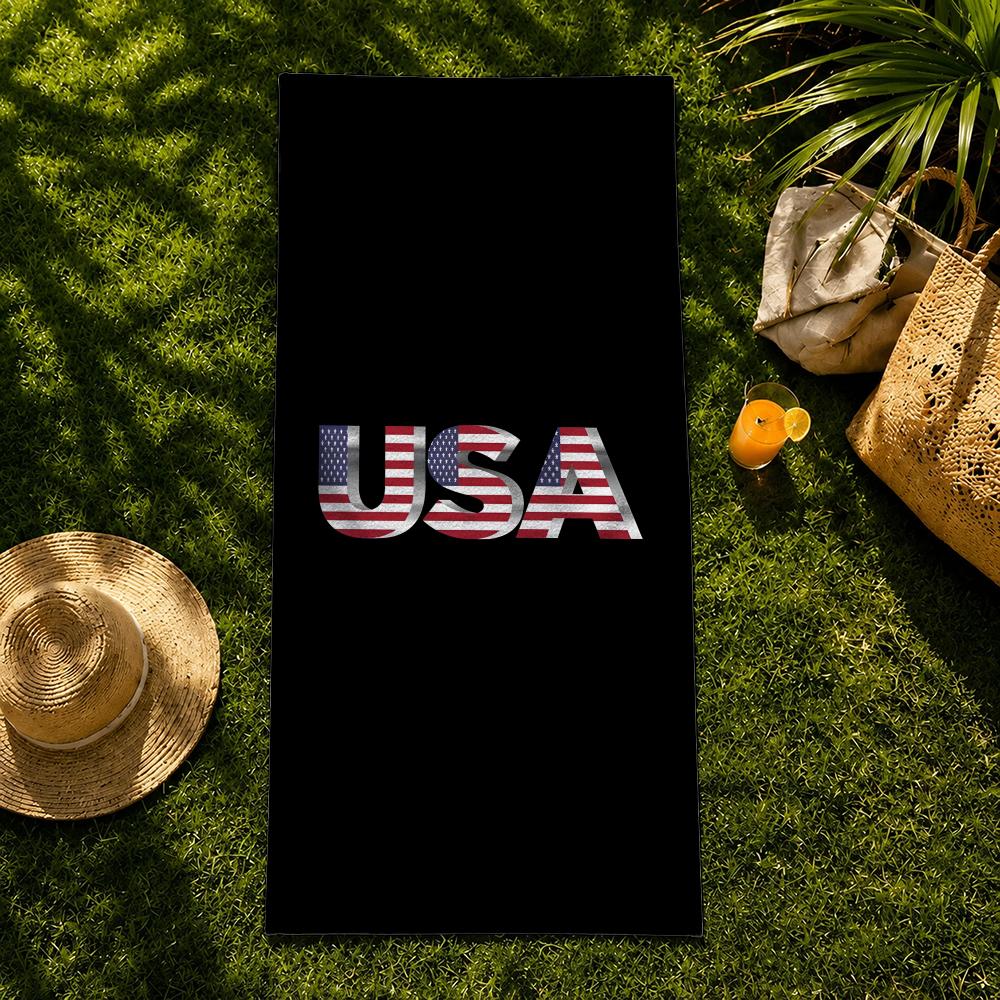 Pattern USA America Flag Towel Towel beach towel, quick drying absorbent bath towel for Swim,Gym,Camping,Outdoor hot