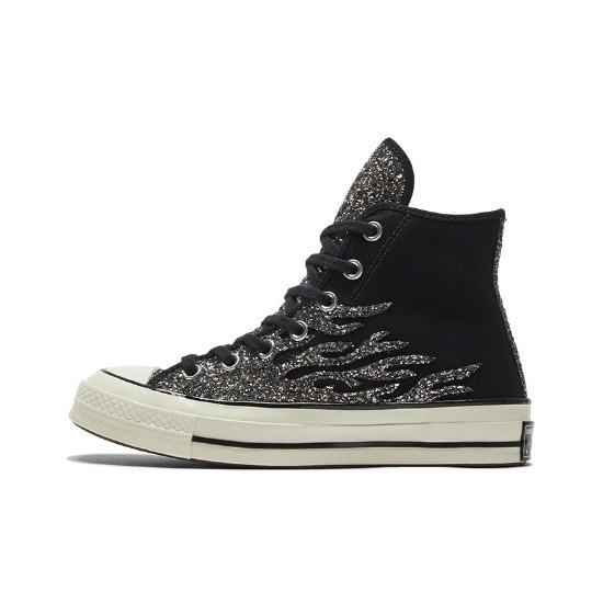 

Converse Женские кеды Chuck 70 High Archival Glitter Flame - Черный Эгрет 569387C EU 41 чёрный