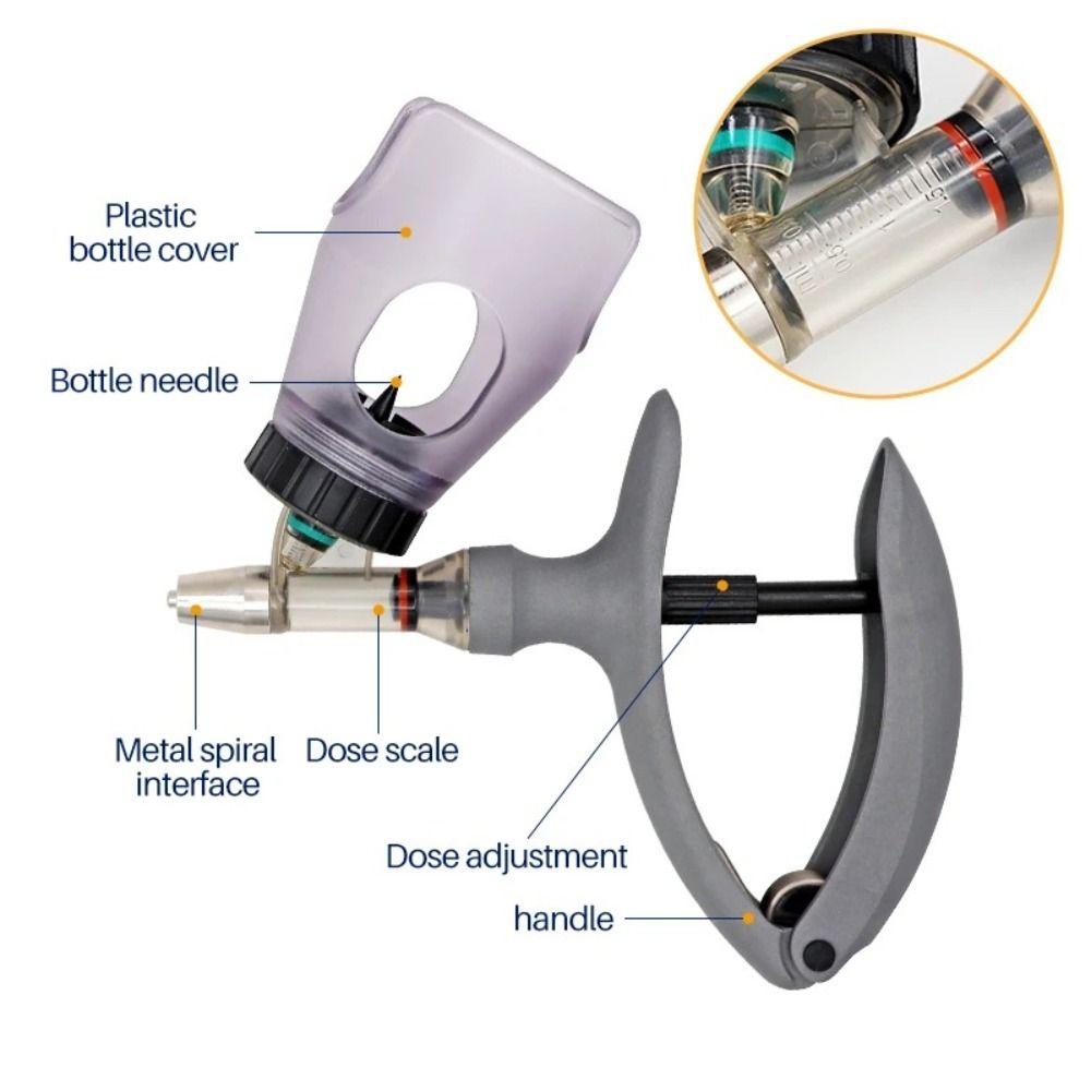 2/5ml Poultry Vaccine Injector Insert Bottle/Tube Animal Syringe Sheep