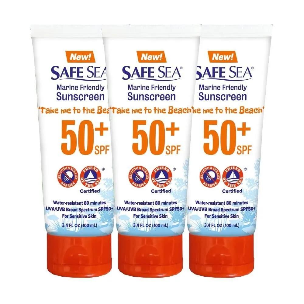 Safe Sea Jellyfish Sting Protection Lotion - UV Protection - UV Protection - Sea Lice - Jellyfish - 50 SPF For Adults (Tube 96.4