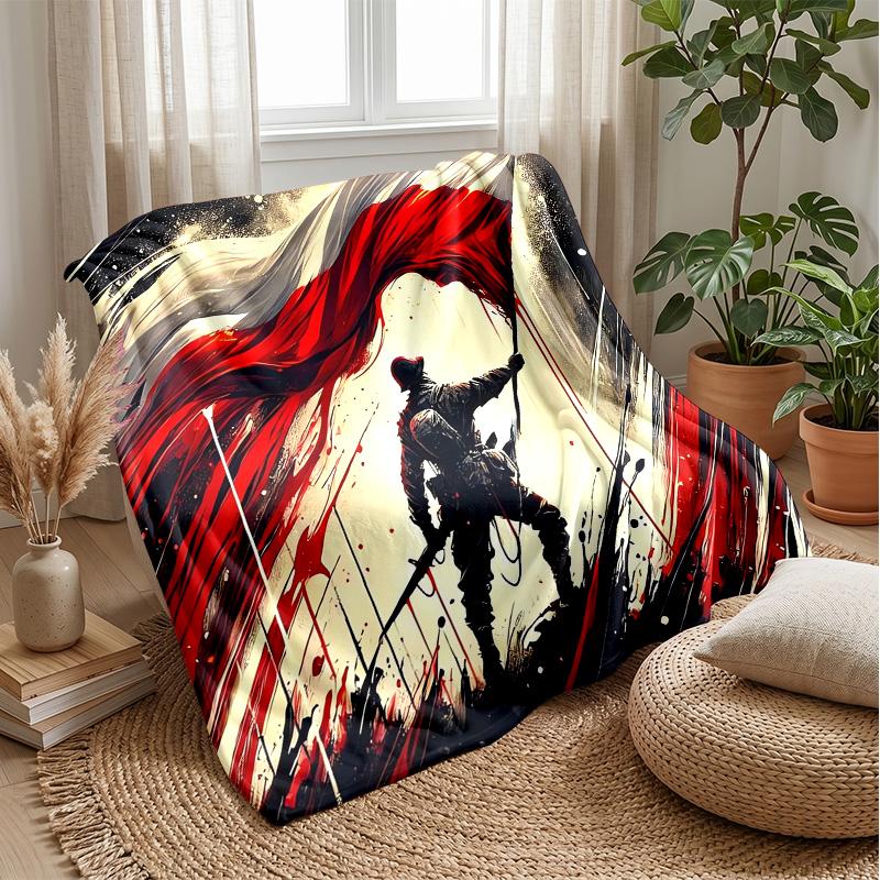 Poland Theme Blanket Soft Flannel Blanket Plush Throw Blanket Cozy Sofa Bed Blanket for Home Decor