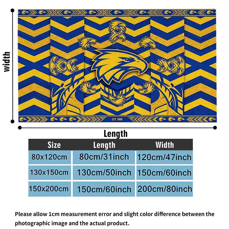 Coperta in Flanella con Stampa West Coast Eagles Alta Qualità Calda Confortevole Coperta per Tutte le Stagioni Perfetta per Regali Decorazioni per la Casa