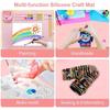Children's Silicone Painting Mat Washable Doodles Oil Painting Mat with Cleaning Cup Birthday Gift