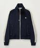 Satur Rawton Velour Track Zip-Up Jacket Navy