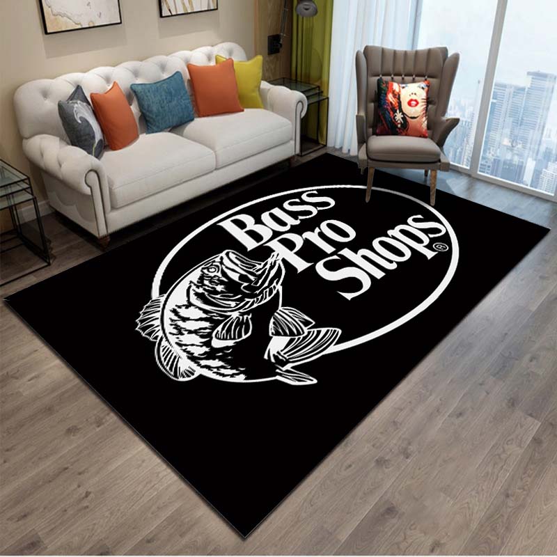 Fischen Bass Pro Shops Teppich 15 Größen Rutschfeste Bodenmatte für Wohnzimmer Schlafzimmer Badezimmer Außenbereich Teppich 40x60cm (16x24in)