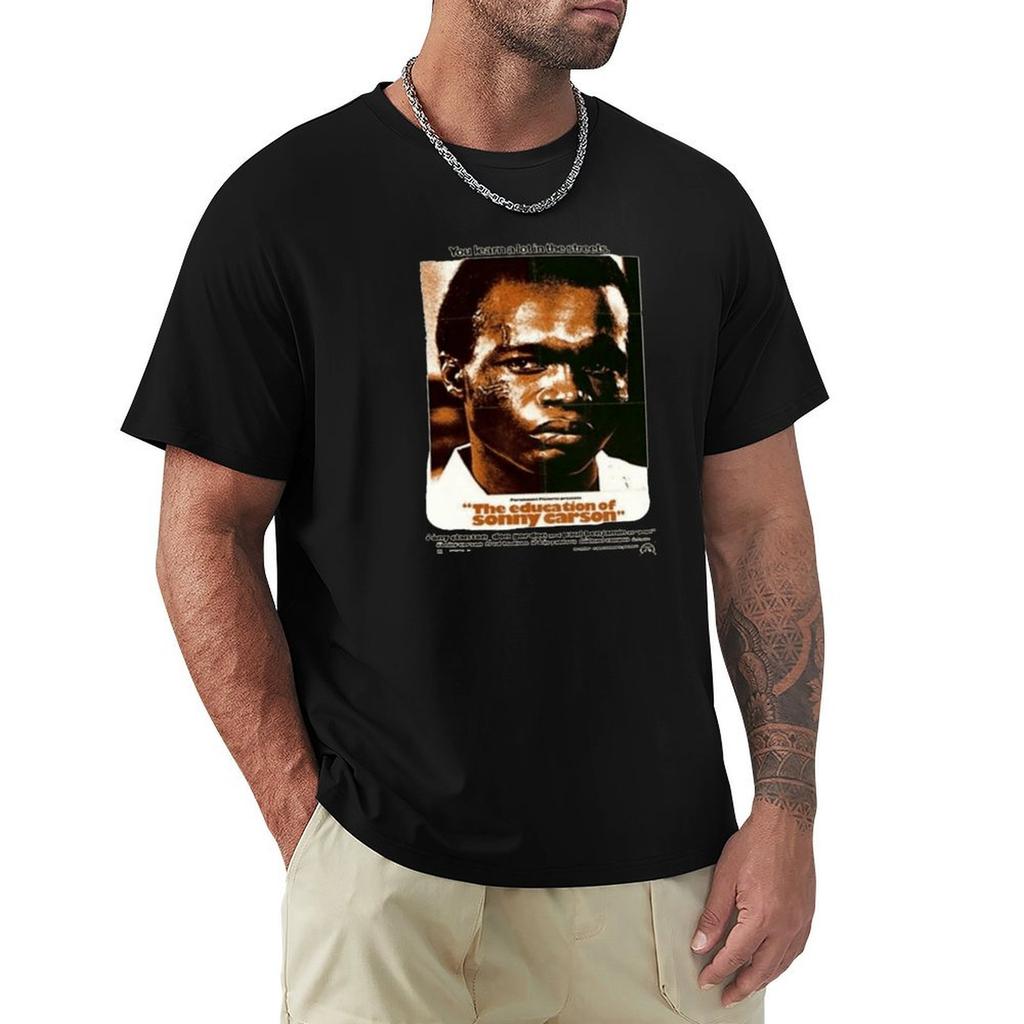 Education of Sonny Carson Movie Poster Design TShirt Work Short Sleeve Cotton Top