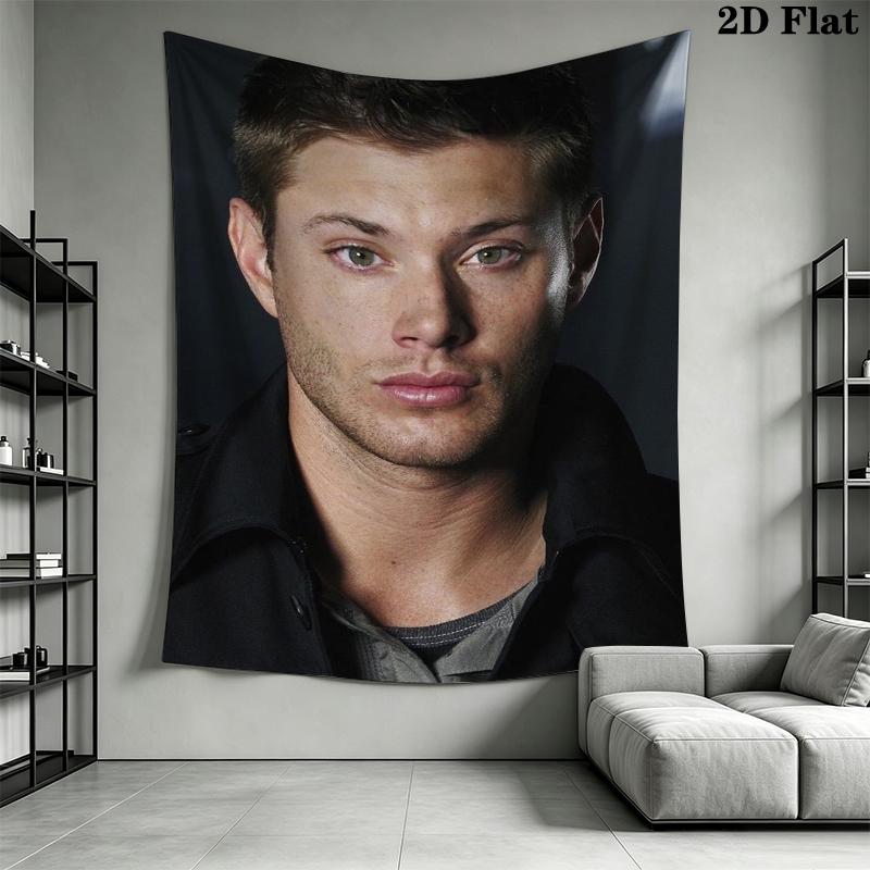 Dean Winchester Wall Tapestry Aesthetic Wall Hanging Printed Fabric Blanket Decorative Tapestries for Bedroom Living Room Home Decor