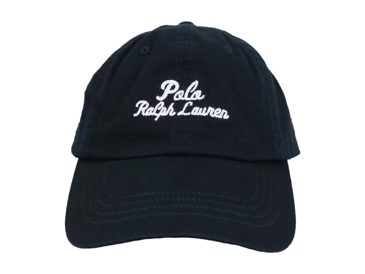 

POLO Ralph Lauren and Logo Chainstitch Baseball Cap 01080270 Men s Women s Hat, Black, [Used] чёрный