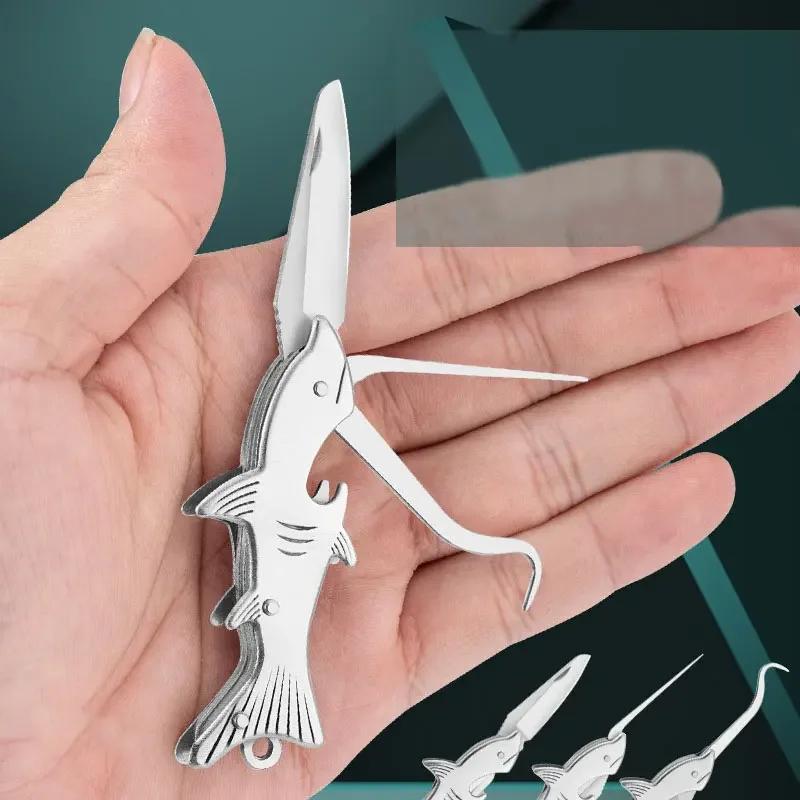 Zahnstocher aus Edelstahl Bieröffner Multifunktionales Mini-Klapp-Fruchtmesser Geschenk Selbstverteidigungswerkzeug Tragbare Outdoor-Gadgets