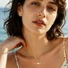 French Eternal Heartbeat Love Letter Necklace Women's Light Luxury Niche Collarbone Chain Design Sense Women