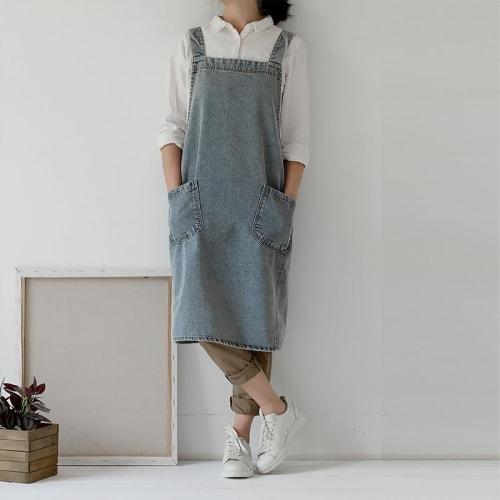 Very Berry Just Put It On Denim Apron, Unisex, Dark Blue