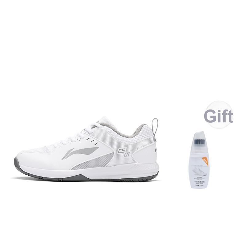 

Новые кроссовки для бадминтона LiNing Feather Cushioning, износостойкие, дышащие, легкие, с низким верхом, унисекс, бело-серебристые AYTS034-6 43