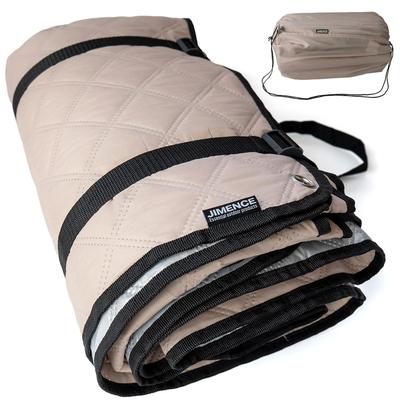JIMENCE Waterproof Picnic Blanket with Aluminum Inner Sheet and Storage Bag 198 X 300 Thick, Large, (Beige, Cm)