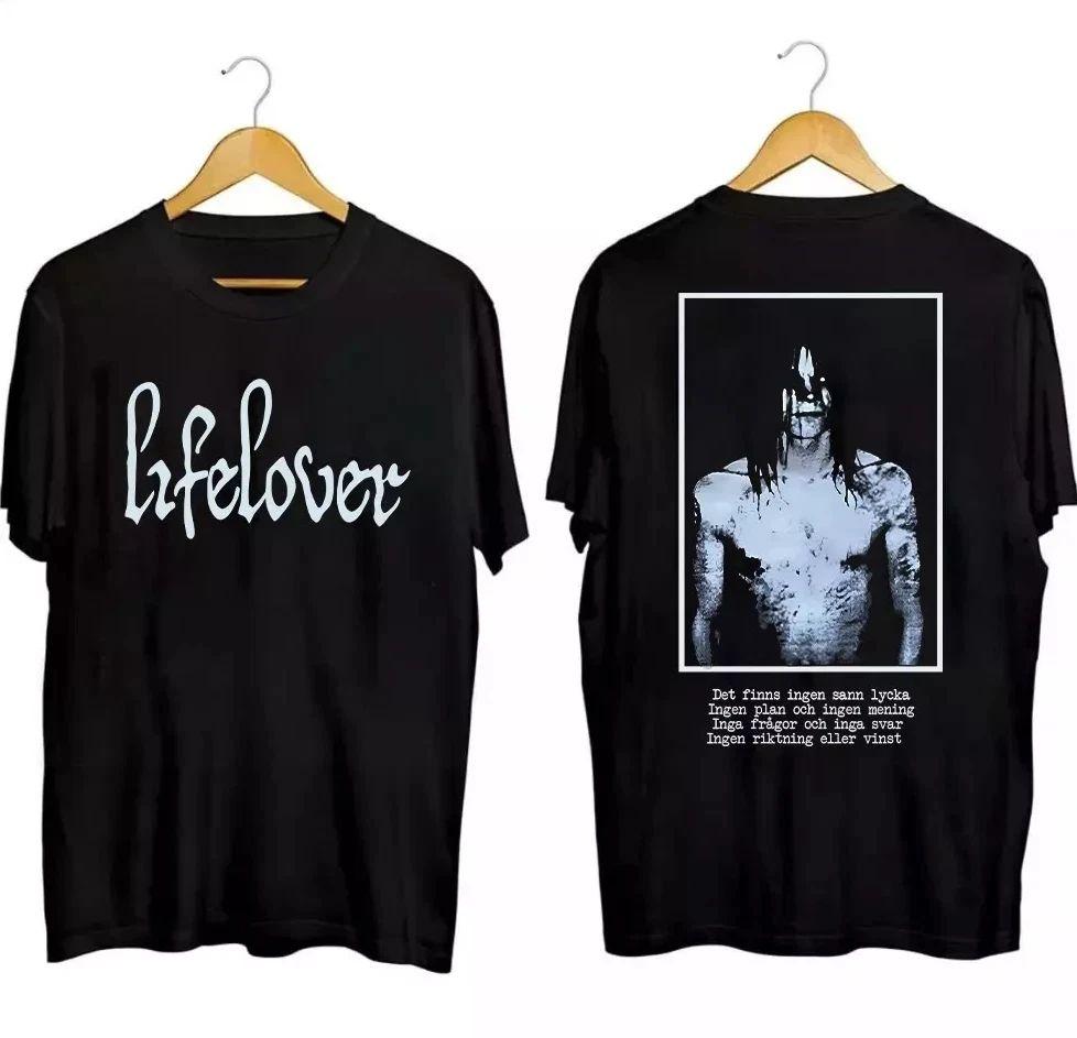 

Rock Heavy Metal Tops DOUBLE SIDED Lifelover Band Black T-Shirt Collection Oversized Tee Tshirt Men Women Summer Cotton Tee 4XL
