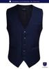 HISDERN Suit Wedding Business Stylish with Slim Formal Wear Men's Vest, Vest, Vest, V-Neck Buckle, Fit, (Navy/M) V-01