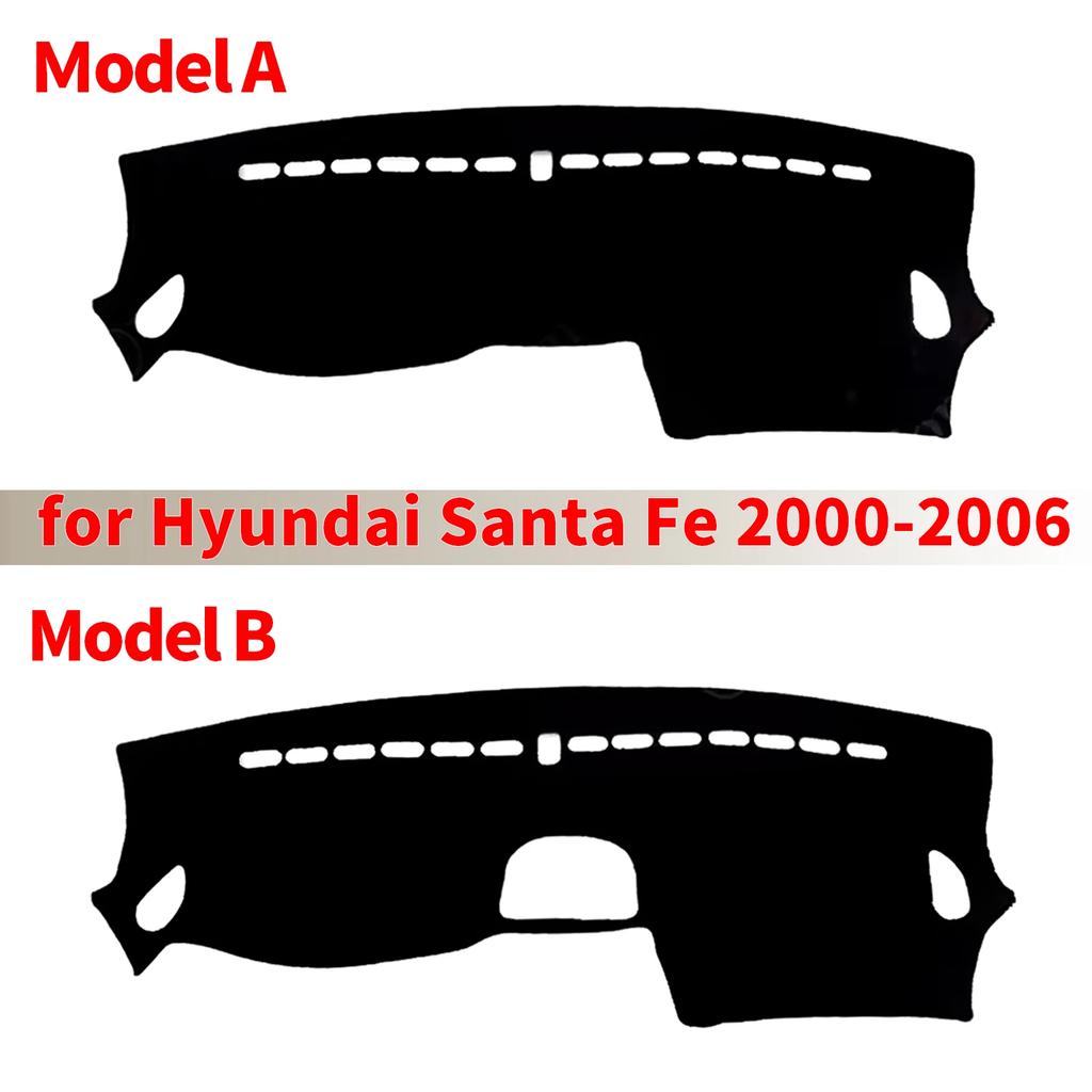 Housse de tableau de bord sur mesure pour Hyundai Santa Fe 2000-2006, pare-soleil, tapis antidérapant, protection pour tableau de bord